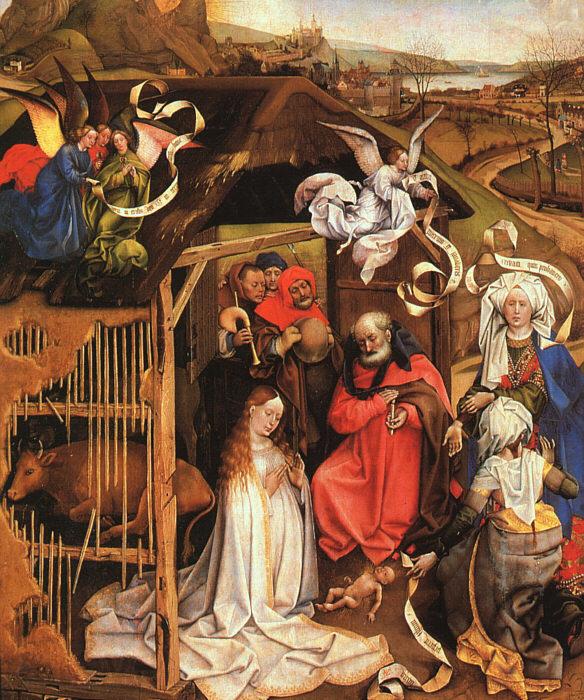 Robert Campin The Nativity Germany oil painting art